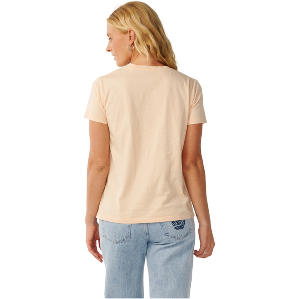 2026 Rip Curl Dame Festbølge Kortærmed T-shirt 0Q4WTE - Light Apricot